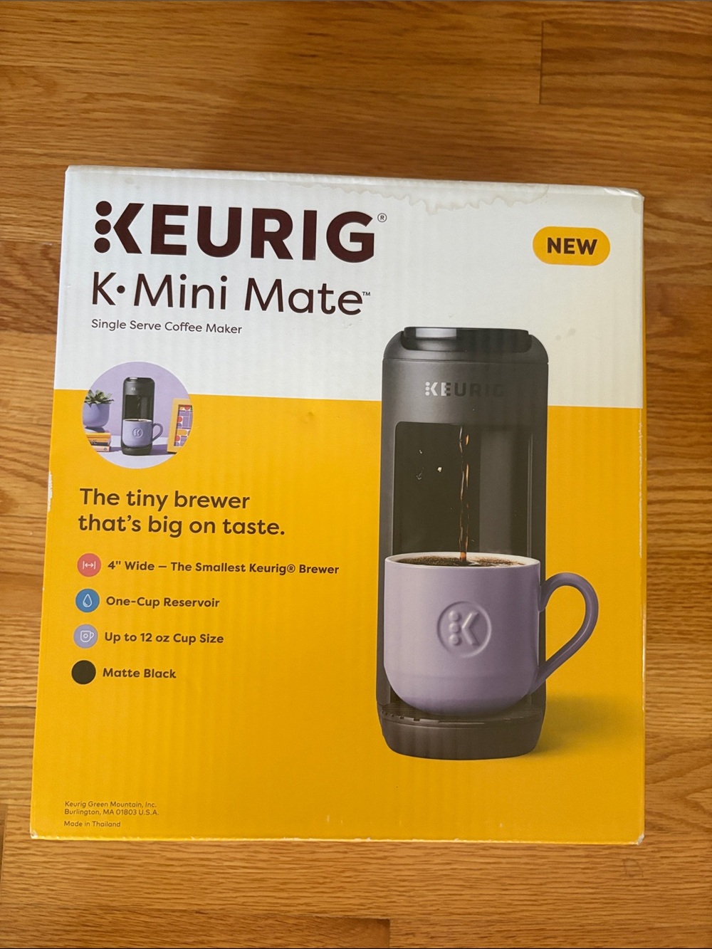 Keurig K-Mini Mate Single Serve Coffee Maker - Matte Black with Purple Mug - Picture 3 of 12